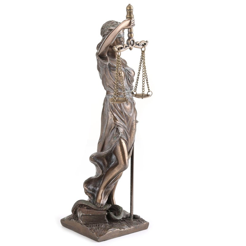 UNICORN STUDIO 8 1/8 Inch Lady Justice Holding Scale and Sword Cold Cast Resin Bronze Finish Statue Home Decor Gift - Image 5